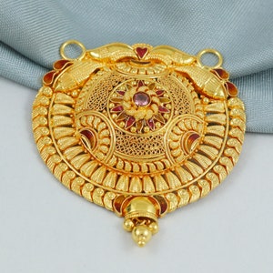 Pure 22k 18k gold pendant, K4558