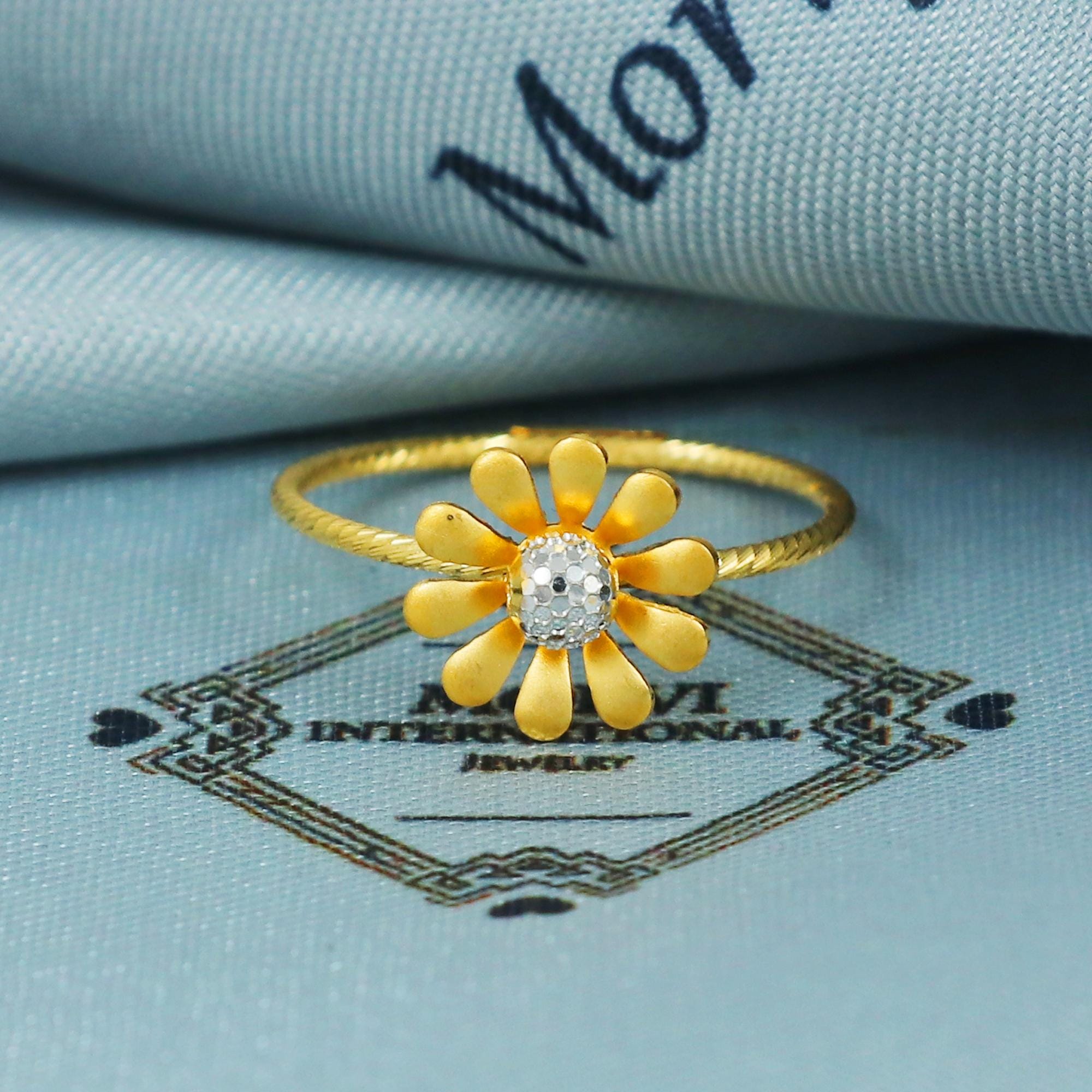 IndianJewelry ＊RINGのみ Solid 22k Gold Ring Dainty Indian Jewelry Exclusive Authentic BIS