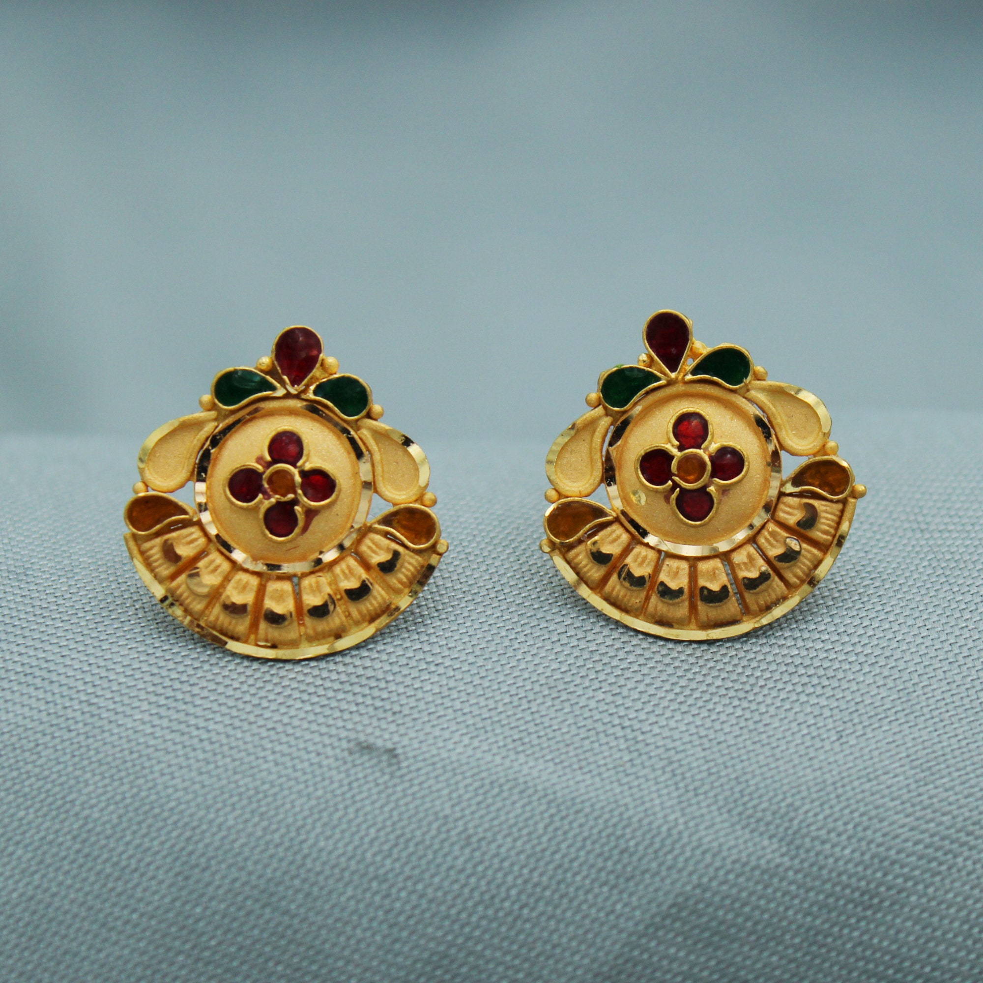 Golden MEENA 916 Gold Earring - Tops, Packaging Type: Poly Bag at Rs  3700/gram in Mandsaur