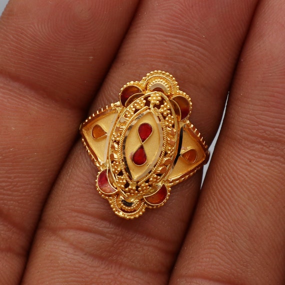 Gold Ring Design Rajasthani - Temu