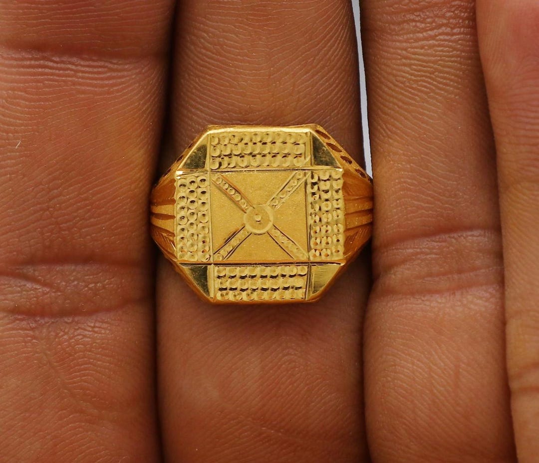 22k Gold Gold Ring, Vintage Antique Solid Gold 22k Ring, Indian
