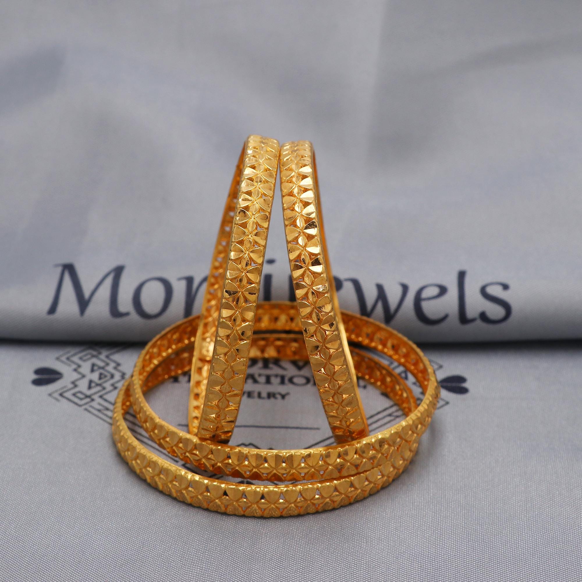 v*i様 visvim I.C.T. 22 VINTAGE BANGLE Ind Pure 22k Gold Bangles Indian Handmade Lightweight Delicate Vintage