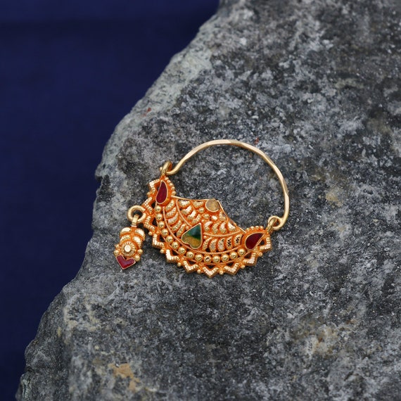 Latest gold nath design online