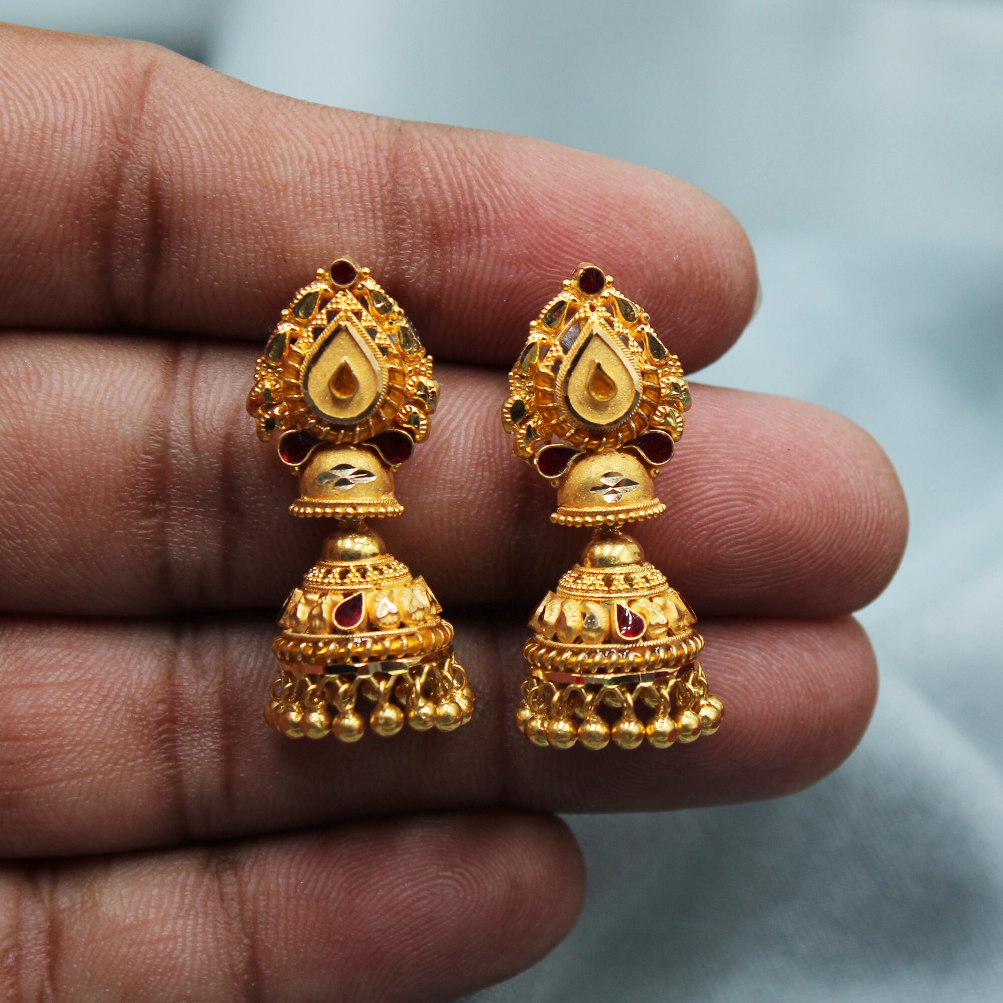 シンガポールがデザイン 新しいイヤリング 22k ゴールド