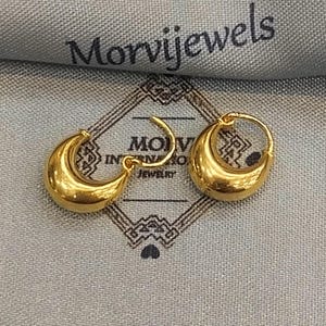 Hammered 22k Gold Hoop Earrings | Traditional Indian Bali Hoops | Lightweight Pure Gold Earrings for Women, K5873