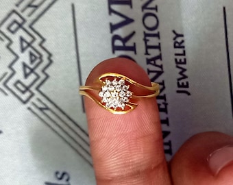22k Gold Ring, Handmade Jewelry, Indian, Gift, Real Gold, Women