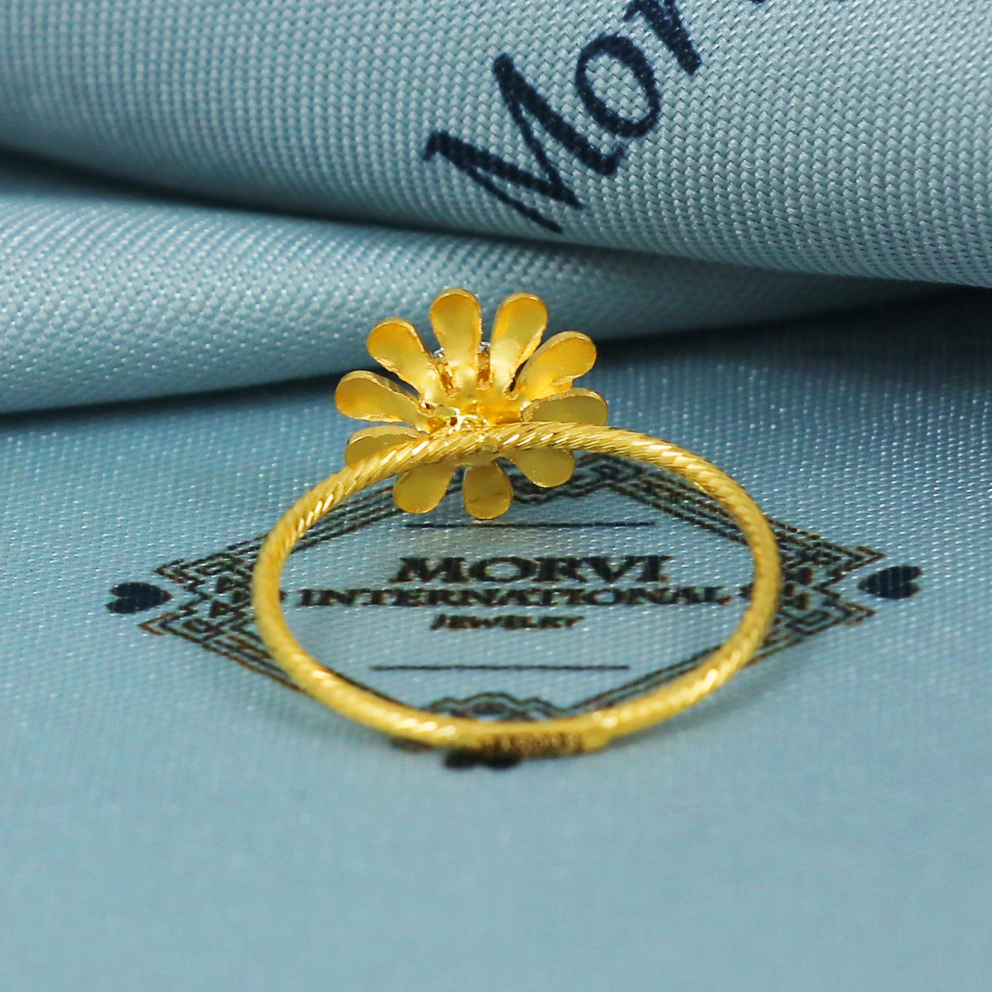 IndianJewelry ＊RINGのみ Solid 22k Gold Ring Dainty Indian Jewelry Exclusive Authentic BIS