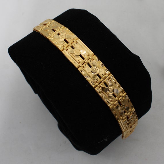 Buy LX Gold bracelet bracelet men wide 24K gold plated jewelry , golden  Online at desertcartINDIA