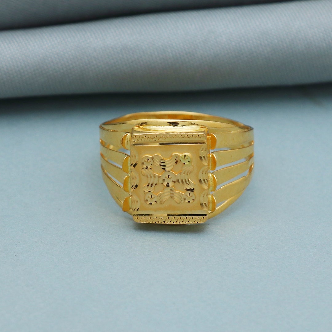 22k Yellow Gold Ring Unisex Men Women Jewelry 22kt Karat - Etsy
