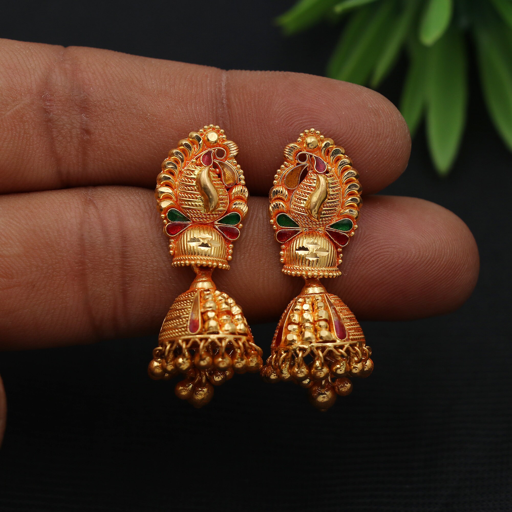 Gold earrings traditional sale designs