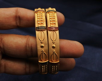 22k Gold Bangle - Etsy Australia