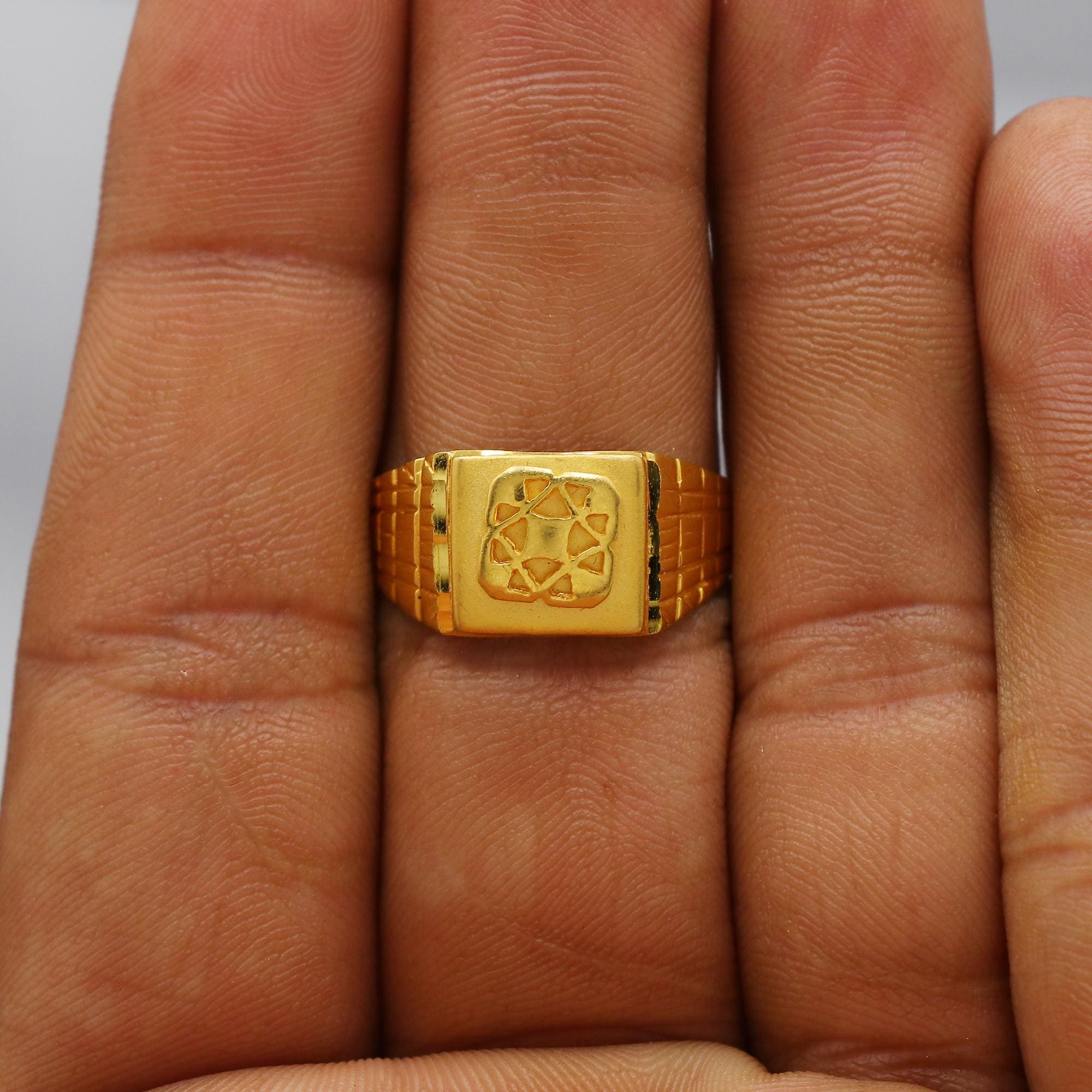 IndianJewelry ＊RINGのみ Solid Gold 22k Indian Ring Handmade Jewelry, Wedding Carved