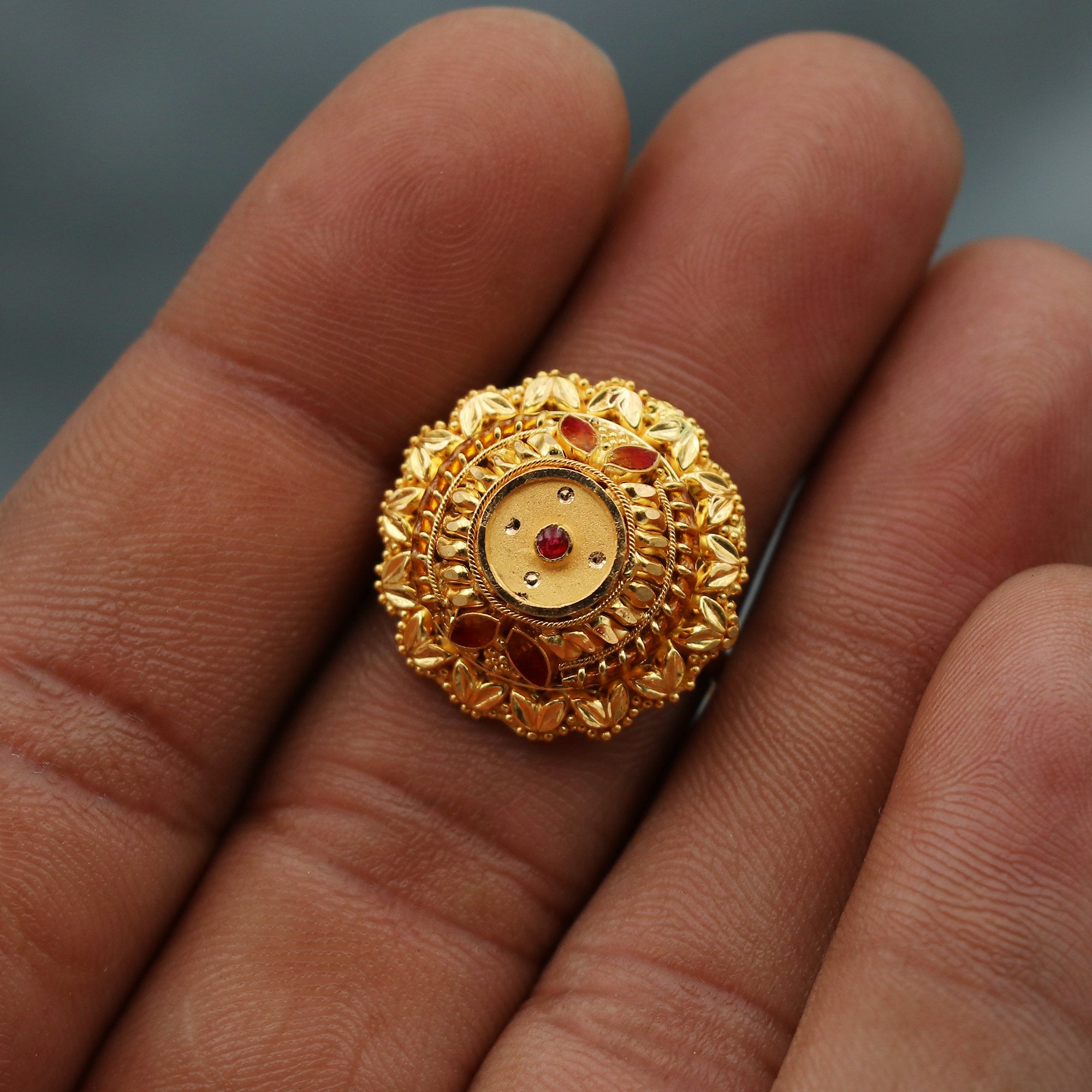 Marigold Rani Pink Studs and Ring Combo - Hyperbole Accessories