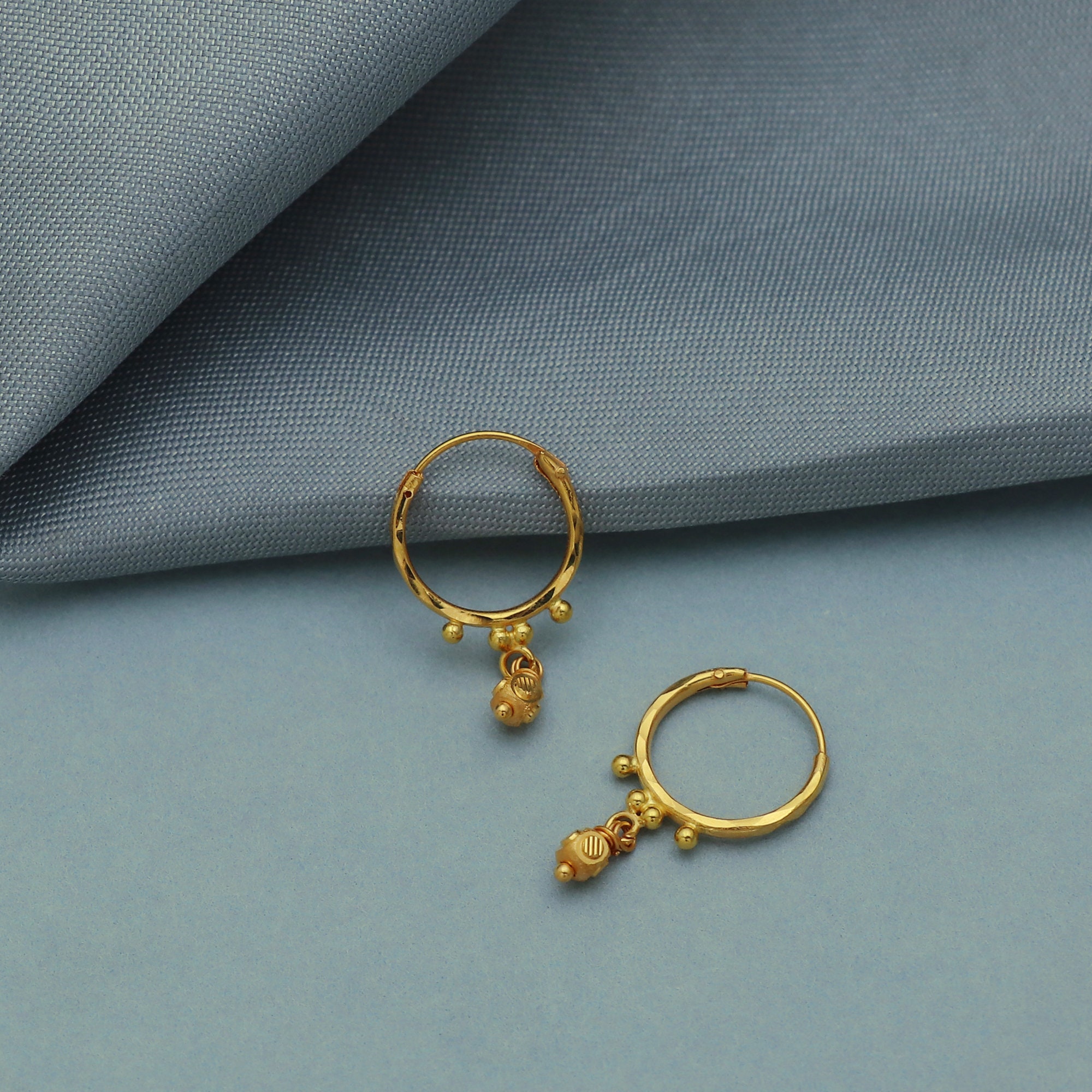 Pure 20k Yellow Gold Hoop Bali Earrings, Huggies, Beads Handmade Gold Earrings for Women, Christmas Gift, Dainty Indian Gold Earrings - Etsy Pure 20k Yellow Gold Hoop Bali Earrings, Huggies, Beads Handmade Gold Earrings for Women, Christmas Gift, Dainty Indian Gold Earrings - Etsy