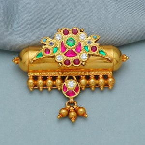 22k Yellow Gold Pendant Necklace Jewelry, Tabiz Jantar jewelry, Traditionally Antique Vintage look Pendant Necklace