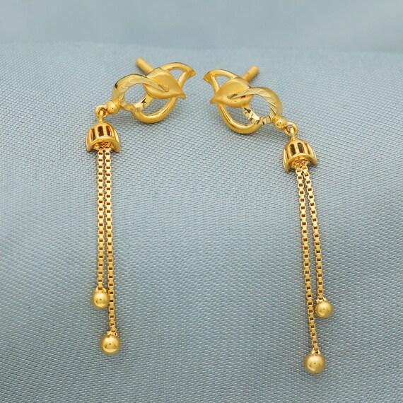 Buy Gold Chain Earring Chain Stud Earrings Minimalist Chain Online in India   Etsy