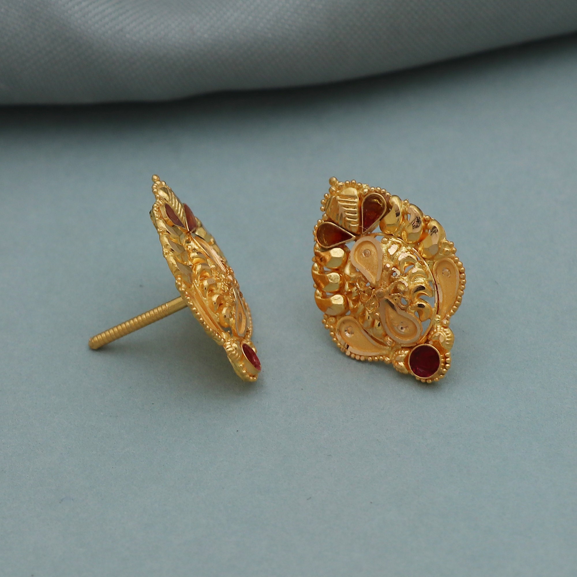 Meander 18K Gold Earrings | Handmade Greek Jewelry | Melikos