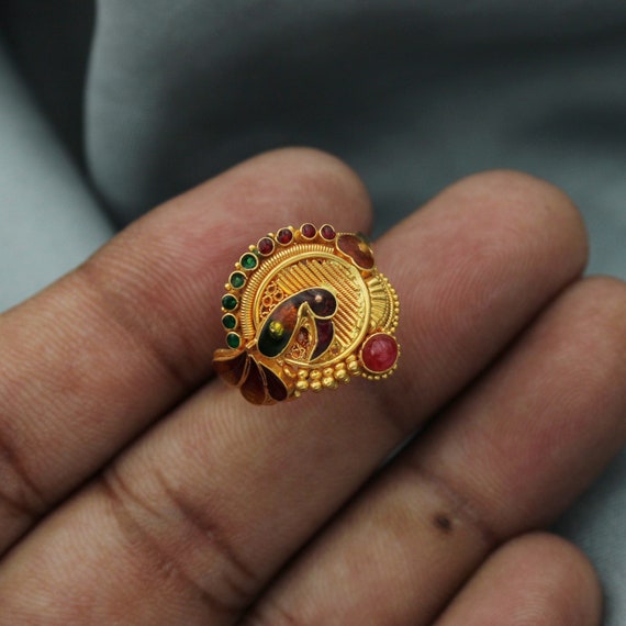 22k gold 2024 ring indian