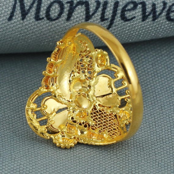 IndianJewelry ＊RINGのみ 22k Pure Solid Gold Handmade Ring . Genuine 916 Gold Purity With