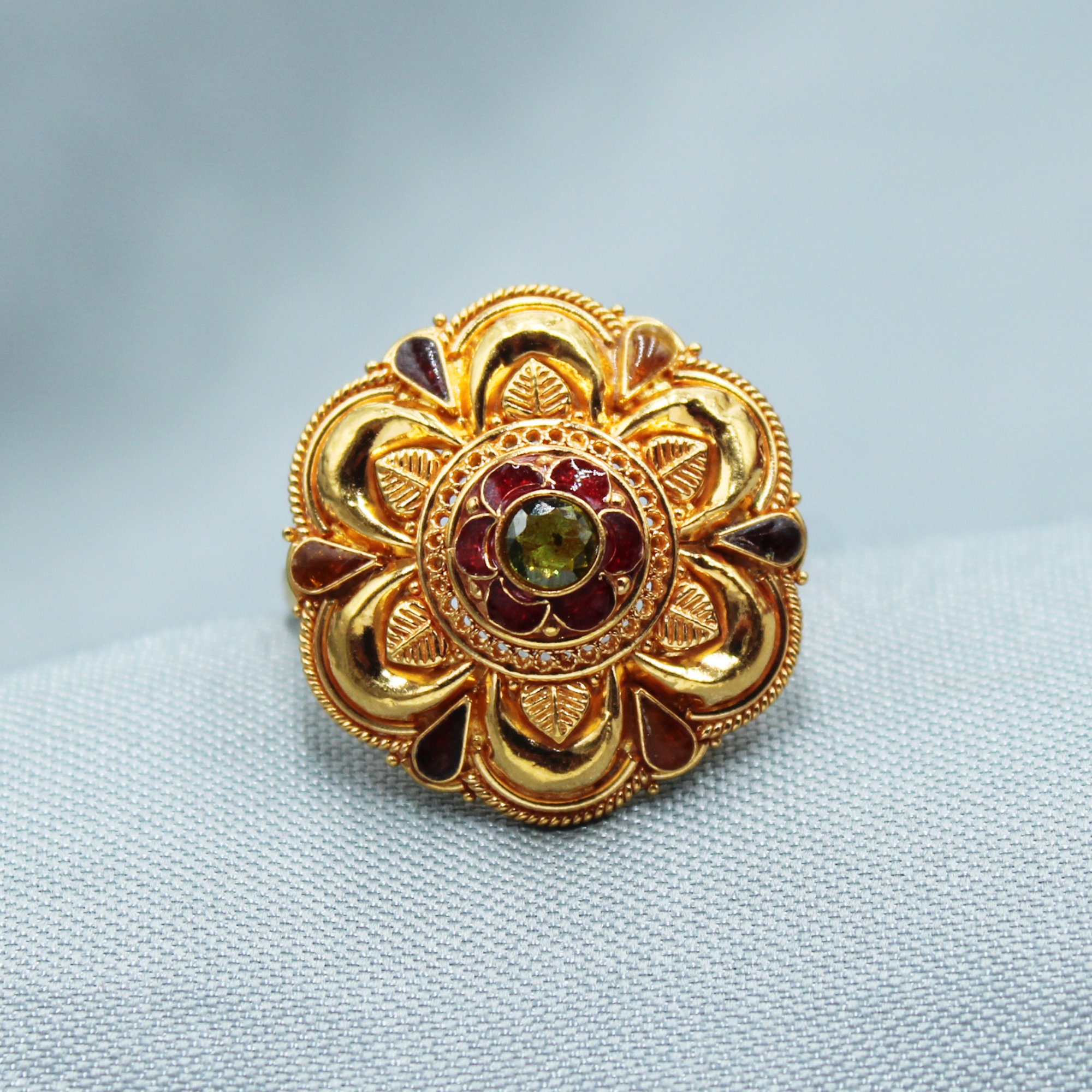 Sunat Traditional Antique Gold Plated Finger Ring – KaurzCrown.com