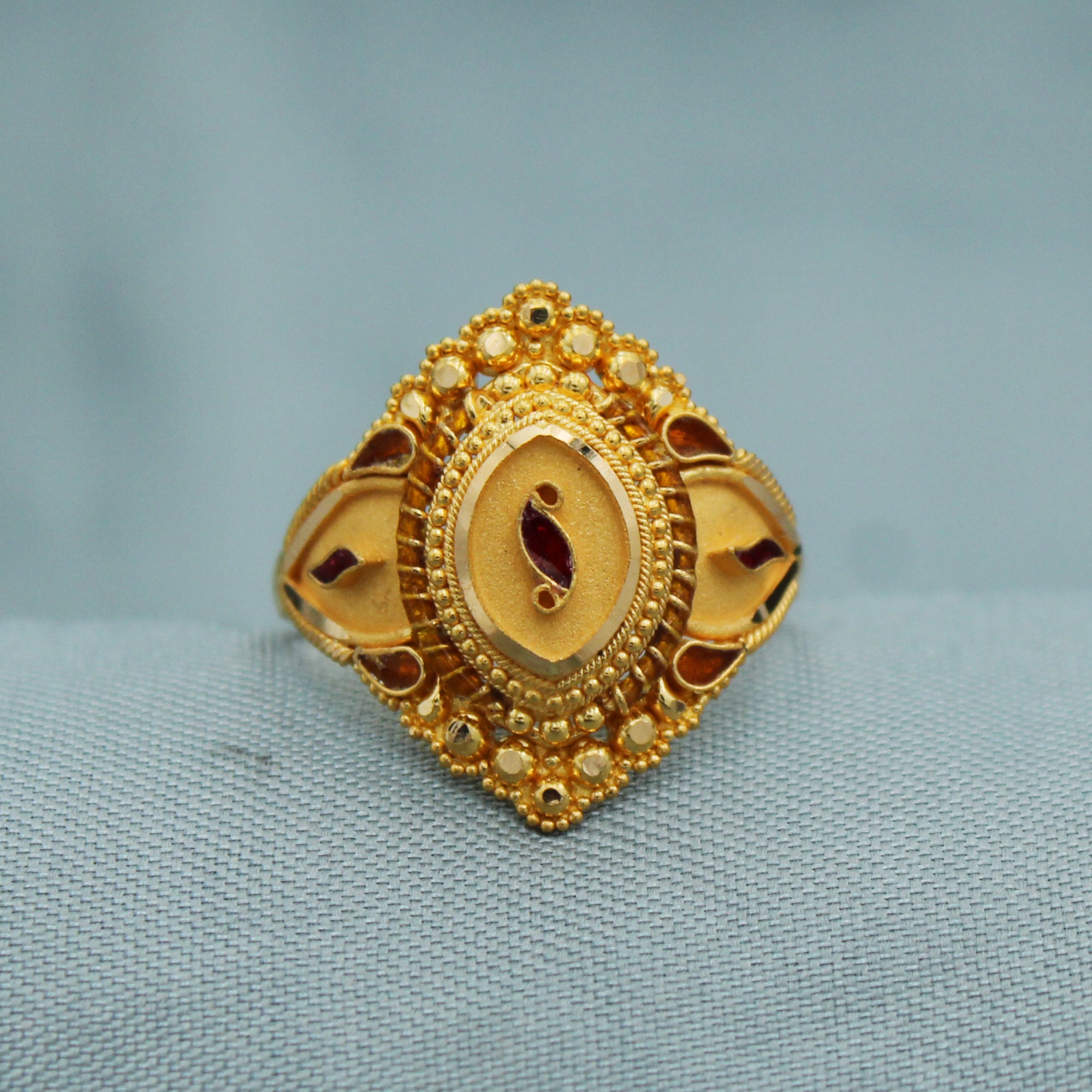Plain Stripe Design Gold Ring 01-11 - SPE Gold,Chennai
