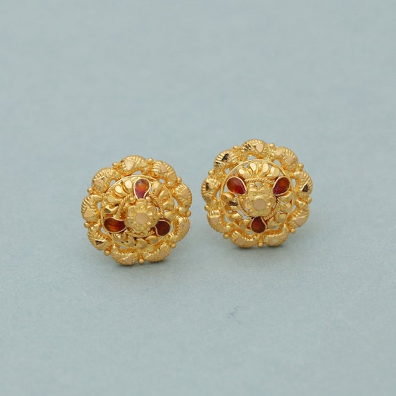 Distinct Fancy 22k Gold Earrings – Andaaz Jewelers