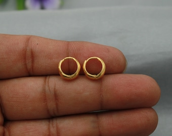 20k Yellow Gold Hoop earrings Bali Earrings