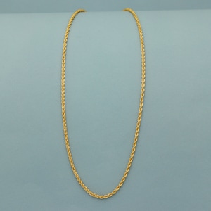 Rope Style 22k Yellow Gold Chain Necklace Gift , All Sizes, 22k Karat ...