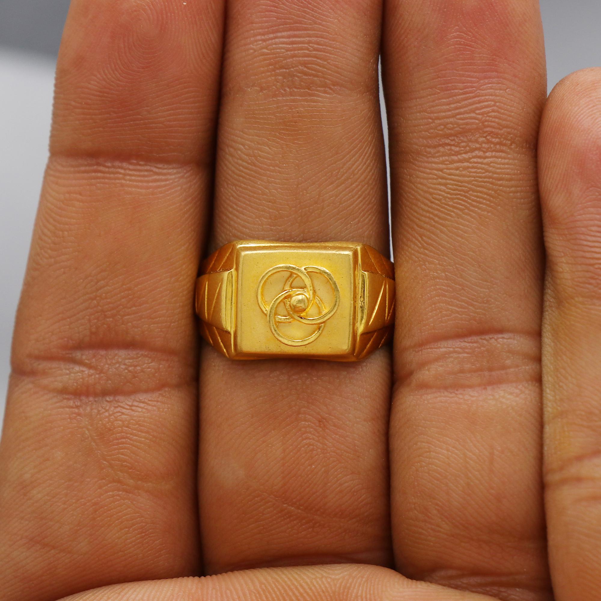 22k Gold Gold Ring, Vintage Antique Solid Gold 22k Ring, Indian