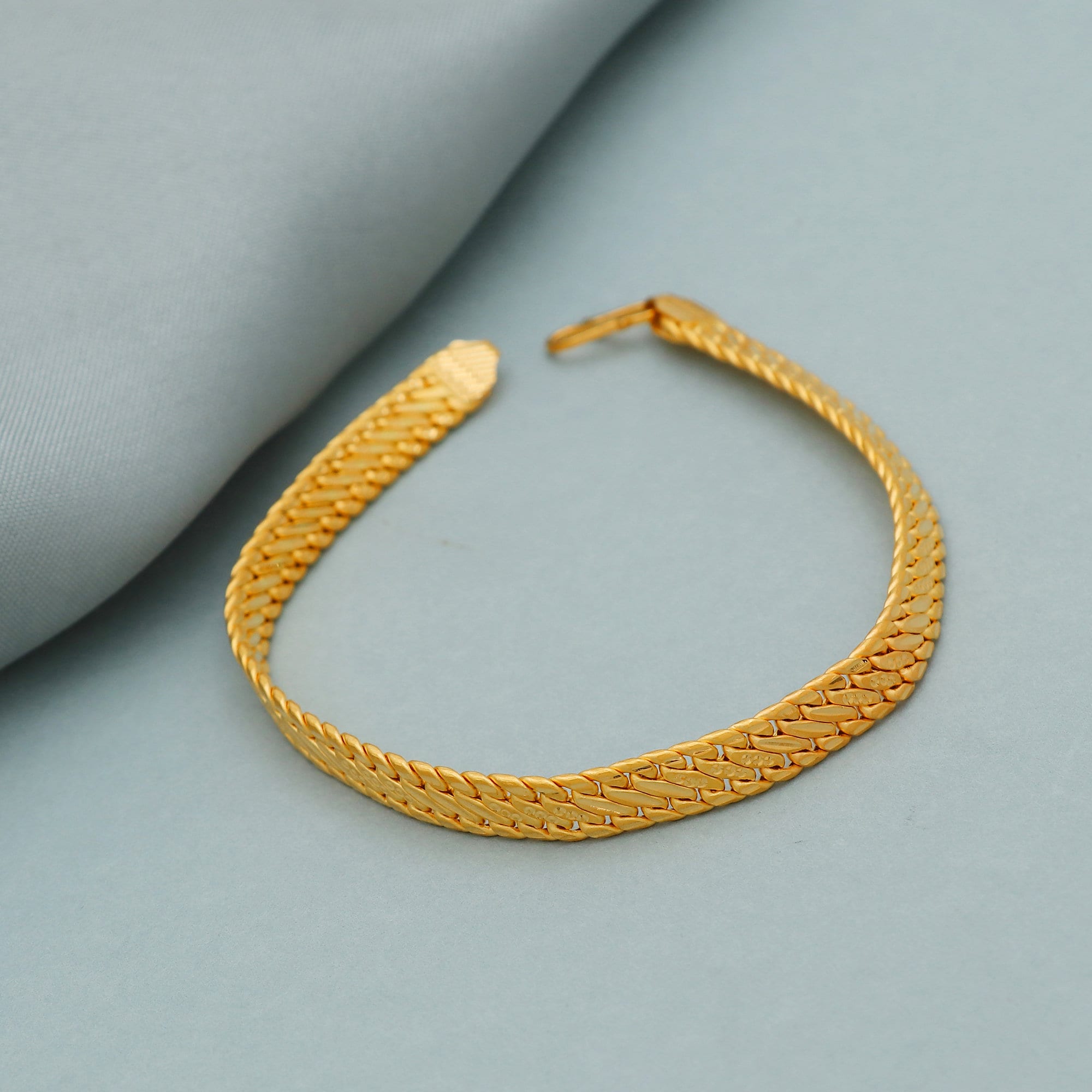 22k Gold Bracelet For men boy Yellow Gold Bracelet stylish design Indian gold bracelet jewelry for gift