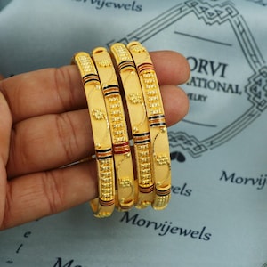 pure 22k gold bangle bracelet, Indian gold bangle jewelry, wedding bridal jewelry bangles from indian , all sizes
