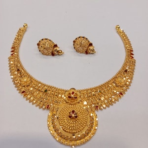 22k Indian Gold Set Etsy Australia