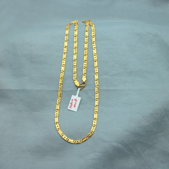22K Gold Chain Necklace Indian Handmade Jewelry, Thick Men Real Gold Chain