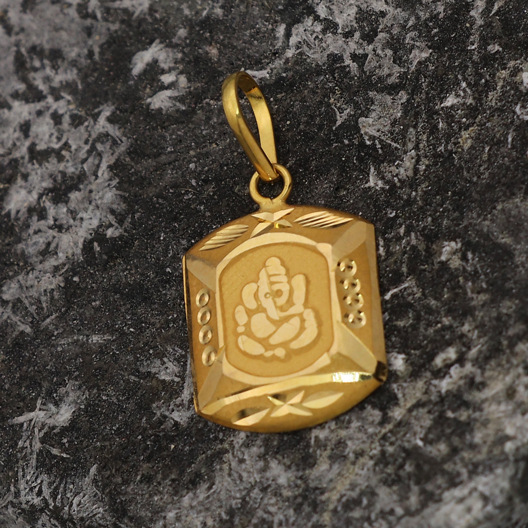 Ganesh Ji Pendant 22k Gold Vintage 