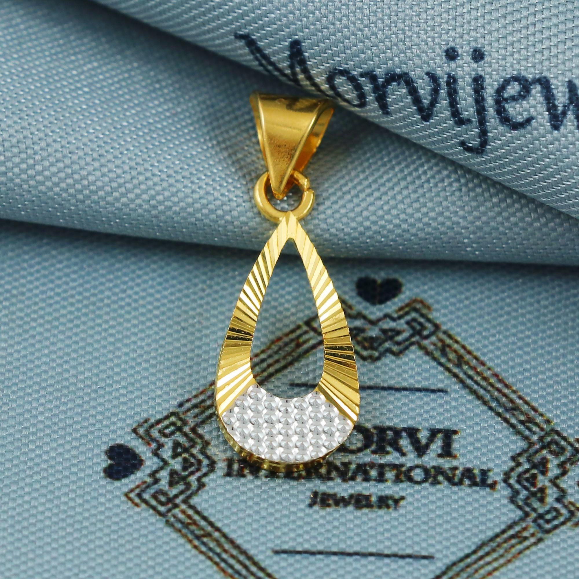 22k Gold Pendant Indian 22kt Two Tone Jewelry Exclusive