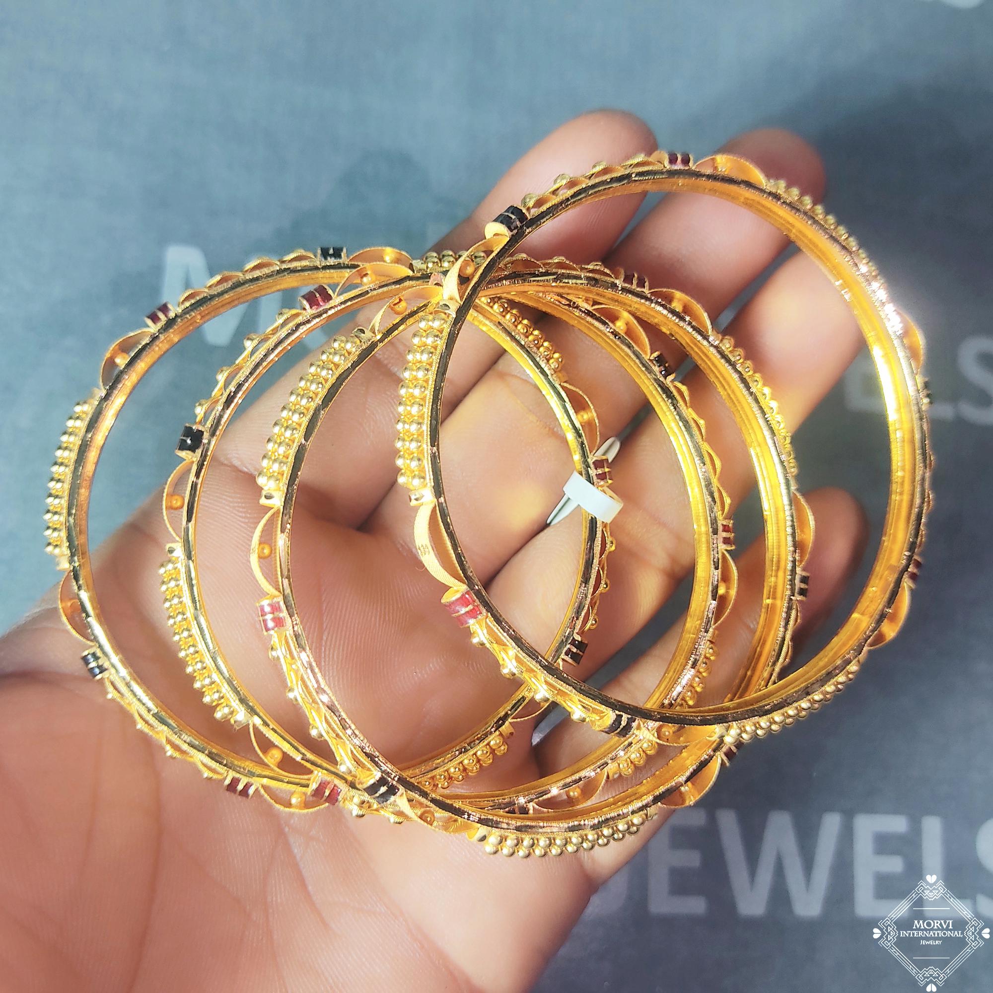 18k 22k 22 Karat Pure Gold Bangles Bracelet Wedding Handmade
