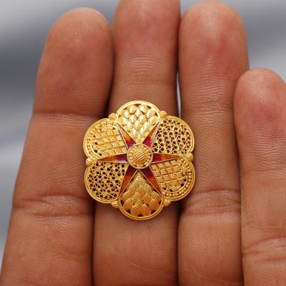 22k Yellow Gold Ring Size US and All, Women Gold Ring Jewelry