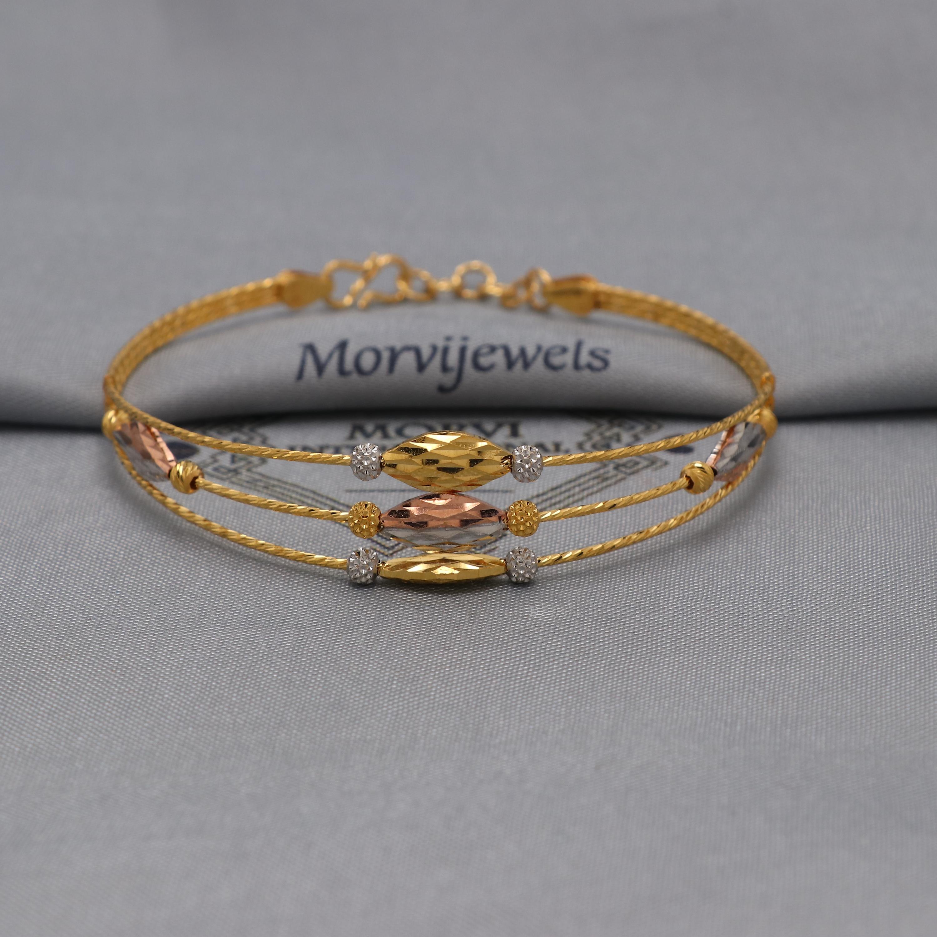 22k Gold Bangle Bracelet: Twisted Wire Design, Handmade Jewelry - Etsy