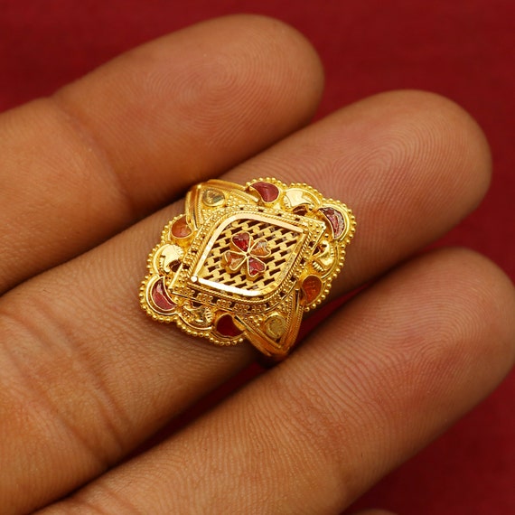 22K 5.2g Pure Gold Ladies Ring, 4g at Rs 24000 in New Delhi | ID:  2852506827988