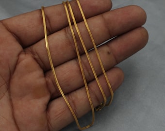 Buy 22k Yellow Gold Chain Box Necklace for Men Women Anniversary