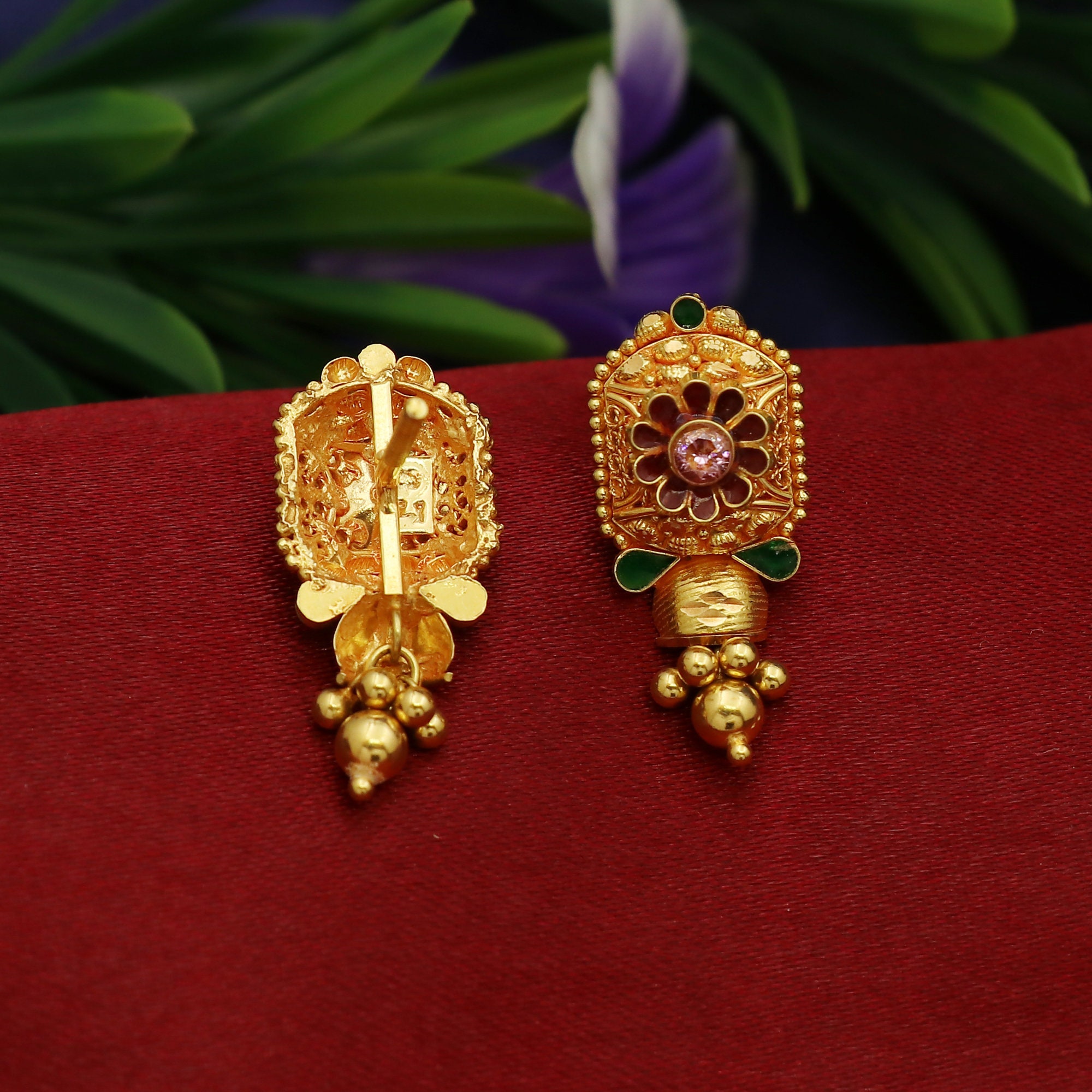Buy Yellow Gold Earrings for Women by Candere By Kalyan Jewellers Online |  Ajio.com