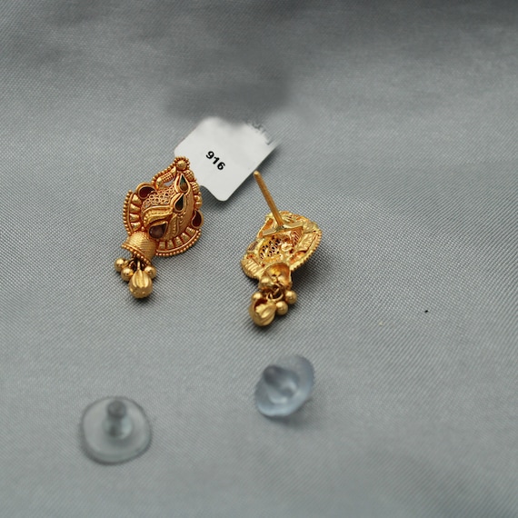 Beautiful Danglers 2 Gram Gold Peacock Earrings Shop Online ER3612
