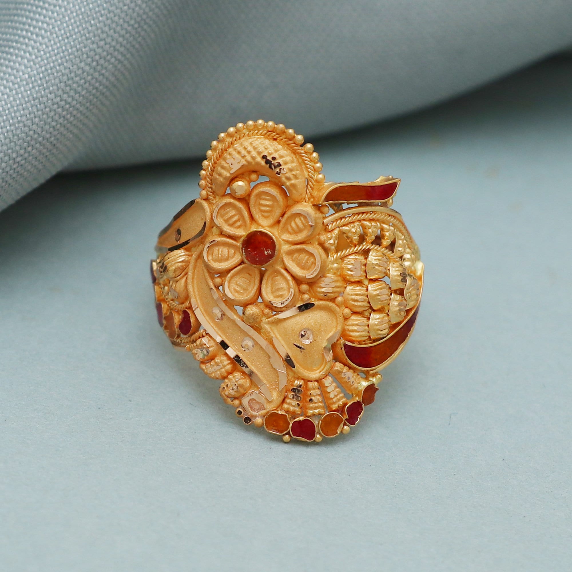 Hand Carved 22k Yellow Gold Ring , Pure Handmade Indian Gold Jewelry, Ring for Gift, Women Gold Ring - Etsy Hand Carved 22k Yellow Gold Ring , Pure Handmade Indian Gold Jewelry, Ring for Gift, Women Gold Ring - Etsy