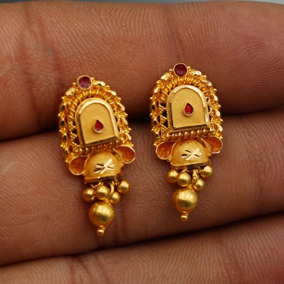 gold earrings design Images • shabababegam814@gmail.com (@863195642) on  ShareChat