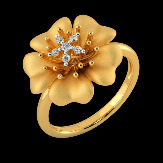 Buy 22K Gold Engagement Ring For Women Online | store.krishnajewellers.com