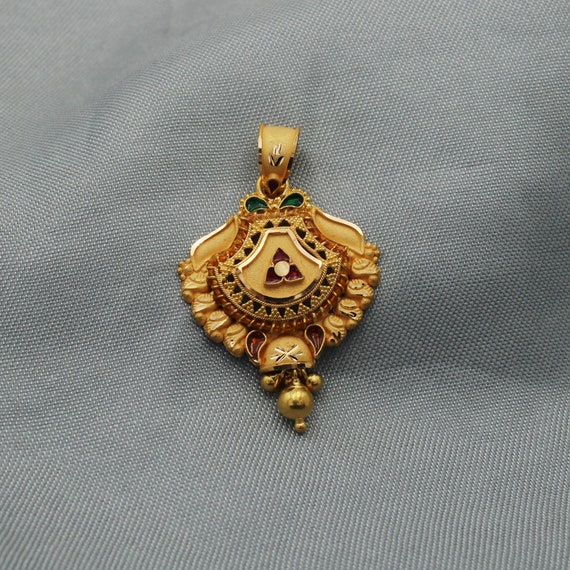 Handmade gold pendant deals