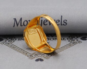 OM Solid 22k Yellow Gold Ring Size 6 7 8 and All Size, 22k Gold