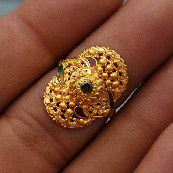 22k solid gold on sale ring