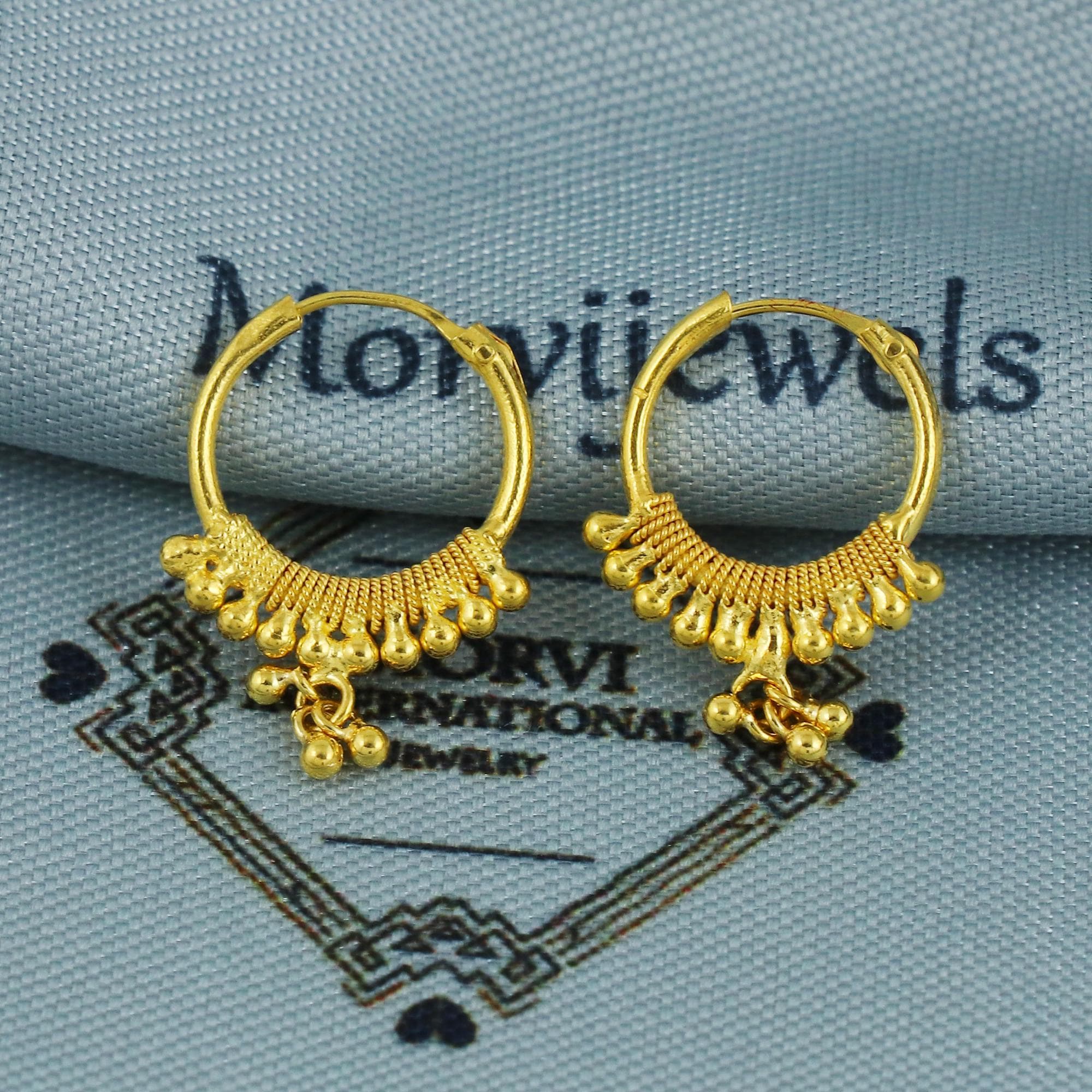 22k Gold Hoops - Etsy Canada