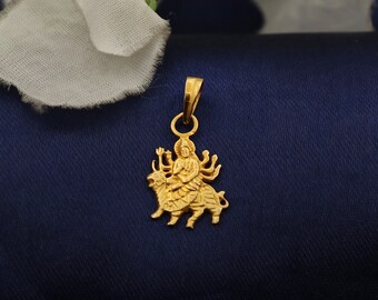 Buy Gold Durga Pendant Online In India 